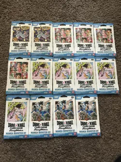 Dragon Ball Card Game Manga Booster 02 Sleeved Booster Pack lot of 14 - Image 1