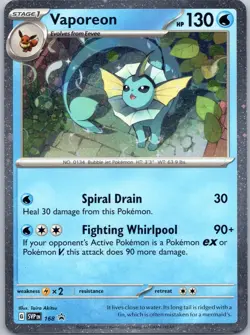 Vaporeon - (Cosmos Holo) Holo SV: Scarlet & Violet Promo Cards #168 NM - Image 1