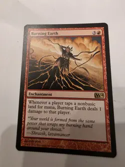Burning Earth Magic 2014 (M14) Magic The Gathering MTG Card - Image 1