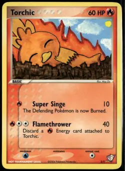 Torchic 3/5 Kids WB Creator Art Contest Pokemon Card LP - Image 1