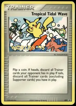 Tropical Tidal Wave 027 Promo 2005 Pokemon World Championship Card MP - Image 1