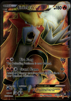 Entei EX Full Art Dark Explorers 103/108 2012 Pokemon Card MP - Image 1
