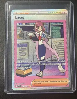 Pokemon TCG Trainer Lacey Prismatic Evolutions SIR Card 175/131 - Image 1