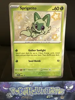 Pokemon Card Sprigatito SVP076 Paldean Fates Holo Rare Promo NM - Image 1
