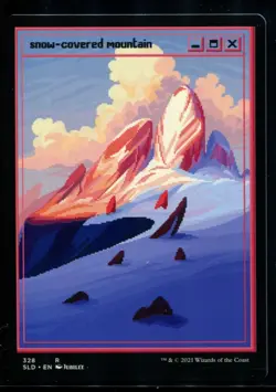 MTG Snow-Covered Mountain PixelSnowLands.jpg 328 SLD Secret Lair Drop Series - Image 1