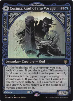Cosima, God of the Voyage (Showcase) Kaldheim Foil Rare #303 NM MTG - Image 1