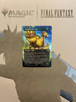 Magic The Gathering Final Fantasy Traveling Chocobo (Borderless Track Foil) NM - Image 1