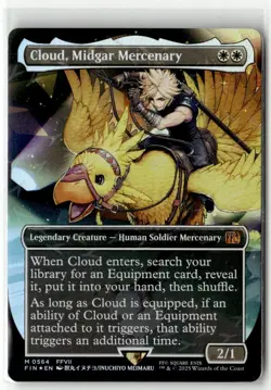 Cloud, Midgar Mercenary (Borderless) (Chocobo Track Foil) M FINAL FANTASY 564 NM - Image 1