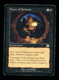 * * 1x Cover of Darkness x1 * * Onslaught MTG HP Heavily Played - Image 1