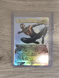 MTG Miles Morales (0200) (Borderless) Spider-Man Foil Magic The Gathering - Image 2