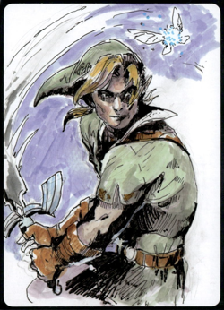 MTG Artist Proof -Link Zelda - Ivy, Gleeful Spellthief Dominaria United SET - Image 1