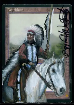 MTG Brushland Bryon Wackwitz Signed Alter Native American Ice Age - Image 1