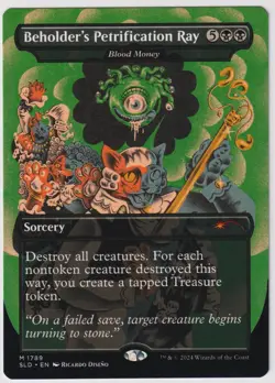 MTG - Beholder's Petrification Ray (Blood Money) -(Borderless) Secret Lair Magic - Image 1