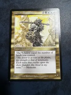 MTG Dakkon Blackblade Legends Rare EX - Image 1