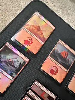 x40 MTG MIXED FOIL LANDS LOT Islands - Mountain - Plains - Swamp - Forest NM LP - Image 2