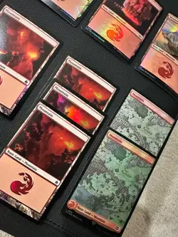 x40 MTG MIXED FOIL LANDS LOT Islands - Mountain - Plains - Swamp - Forest NM LP - Image 4