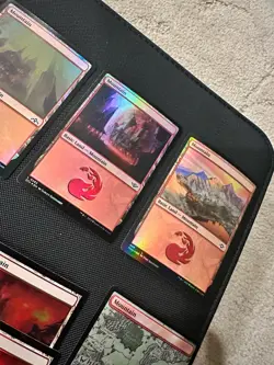 x40 MTG MIXED FOIL LANDS LOT Islands - Mountain - Plains - Swamp - Forest NM LP - Image 5