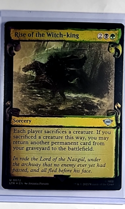 MTG Magic The Gathering LOTR Showcase Scroll Foil #672 Rise of the Witch king - Image 1
