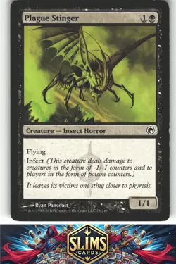 Plague Stinger - Scars of Mirrodin - Common - Near Mint or Better - MTG - #75 - Image 1