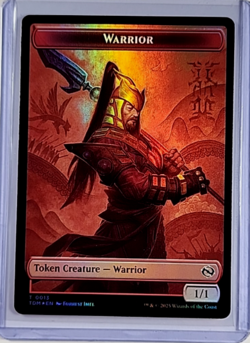 MTG Magic The Gathering TDM Tarkir Dragonstorm Foil Token #12/13 Goblin Warrior - Image 2