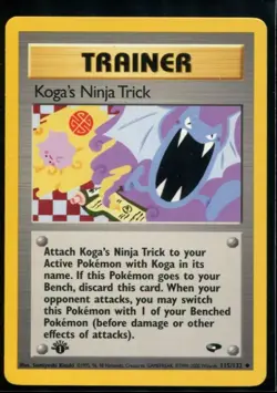 Koga's Ninja Trick - 1st ed Edition Gym Challenge 115/132 2000 NM Pokemon WOTC - Image 1
