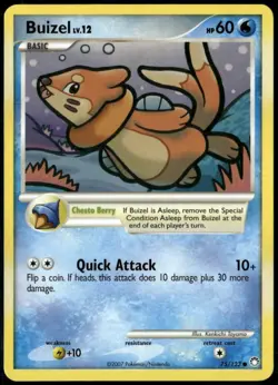 Buizel Common - DP Mysterious Treasures 75/123 2007 LP+ Pokemon - Image 1