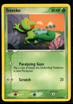 Treecko - ex Crystal Guardians 67/100 2006 NM Pokemon - Image 1