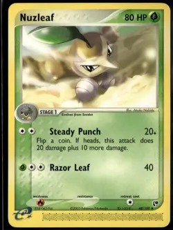 Nuzleaf - ex Sandstorm Uncommon 48/100 2003 NM Pokemon - Image 1