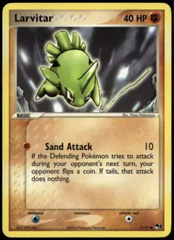 Larvitar Pop Series 1 11/17 2004 LP+ Pokemon - Image 1