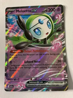 Meloetta ex 044/086 - S&V: Black Bolt Double Rare Holo Card - Pokemon TCG (NM) - Image 1