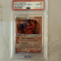 Pokemon Magcargo ex EX Dragon Holo Ultra Rare #95 PSA 10 Gem Mint - Image 1