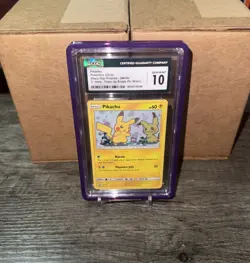 Pokemon Pikachu Team Up Blister Pk. Cosmos Holo Promo SM162 CGC 10 - Image 1