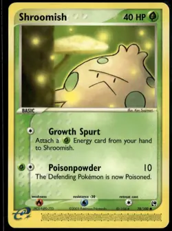Shroomish - ex Sandstorm Common 78/100 2003 NM Pokemon - Image 1