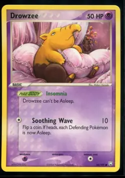 Drowzee - ex Team Rocket Returns 54/109 2004 NM Pokemon - Image 1