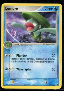 Lombre - ex Crystal Guardians 37/100 2006 NM Pokemon - Image 1