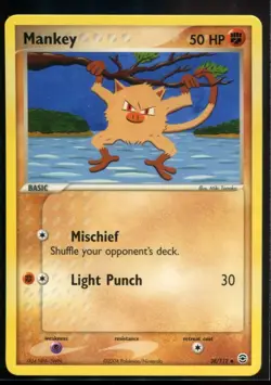 Mankey - ex FireRed & LeafGreen 38/112 2004 NM Pokemon - Image 1