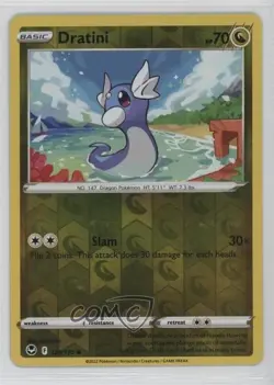 Dratini Reverse Foil Pokemon Sword & Shield Silver Tempest #129 - Image 1