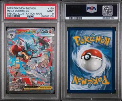 2025 POKEMON MEGA EVOLUTION SPECIAL ILLUSTRATION RARE #179 MEGA LUCARIO EX PSA 9 - Image 3
