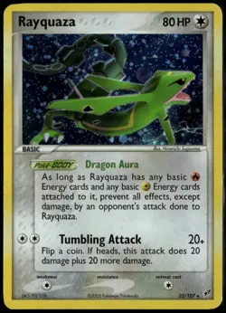 Rayquaza Theme Deck Holo - ex Deoxys 22/107 2005 LP Pokemon - Image 1