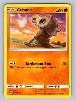 Cubone 57/131 Common SM - Forbidden Light NM - LP Pokemon TCG - Image 1