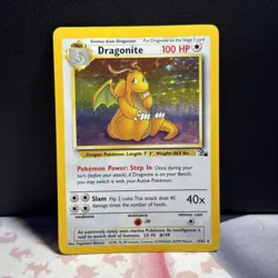 Pokemon Fossil Dragonite Holo 4/62 Unlimited Rare WOTC - Image 1