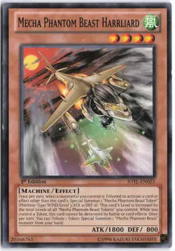 Yugioh - Mecha Phantom Beast Harrliard JOTL-EN025 1st Edition - Judgment of the - Image 1