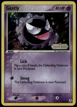 Gastly Reverse Holo 52/92 ex Legend Maker 2006 LP Pokemon Card - Image 1