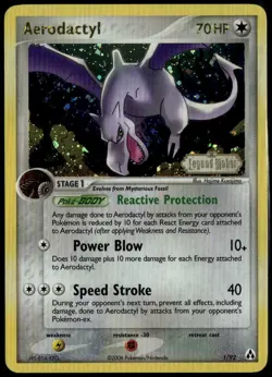 Aerodactyl Reverse Holo 1/92 ex Legend Maker 2006 LP Pokemon Card - Image 1