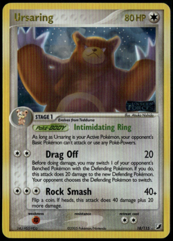 Ursaring Reverse Holo 17/115 ex Unseen Forces 2005 LP+ Pokemon Card - Image 1