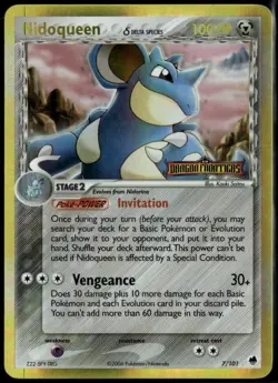Nidoqueen Reverse Holo 7/101 ex Dragon Frontiers 2006 MP+ Pokemon Card - Image 1