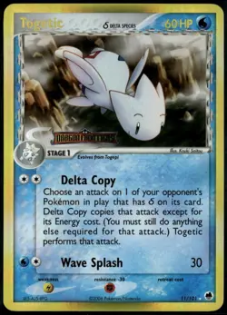 Togetic Reverse Holo 11/101 ex Dragon Frontiers 2006 LP+ Pokemon Card - Image 1