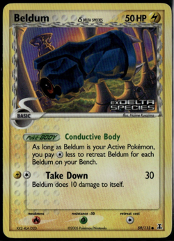 Beldum Reverse Holo 59/113 ex Delta Species 2005 NM Pokemon Card - Image 1