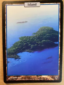 MTG 1x FULL ART Island Unhinged Pauper Magic the Gathering Card x1 LP - Image 1