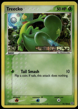 Treecko Reverse Holo 70/106 ex Emerald 2005 LP Pokemon Card - Image 1